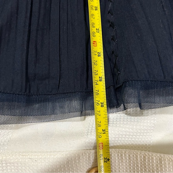 Spanner A line midi skirt with crinoline trim. Dark navy blue. Fully lined. - Picture 6 of 6